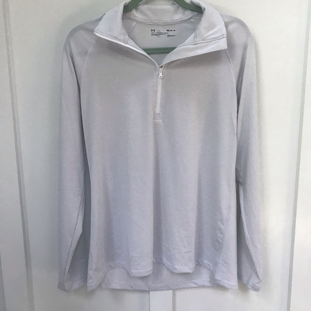 White striped Under armor quarter zip